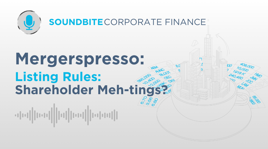 Corporate Finance Podcast: Mergerspresso