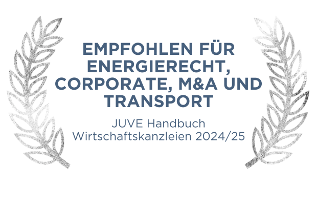 Empfohlen für Energiewirtschaftsrecht, Gesellschaftsrecht und M&A und Verkehrssektor