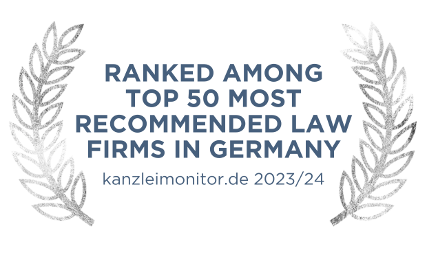 Ranked among Top 50 most recommended Law Firms in Germany