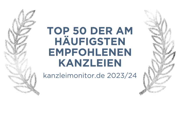 Top 50 der am häufigsten empfohlenen Kanzleien